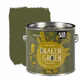 KARWEI Happy Colours muurverf mat drakengroen 2,5 l
