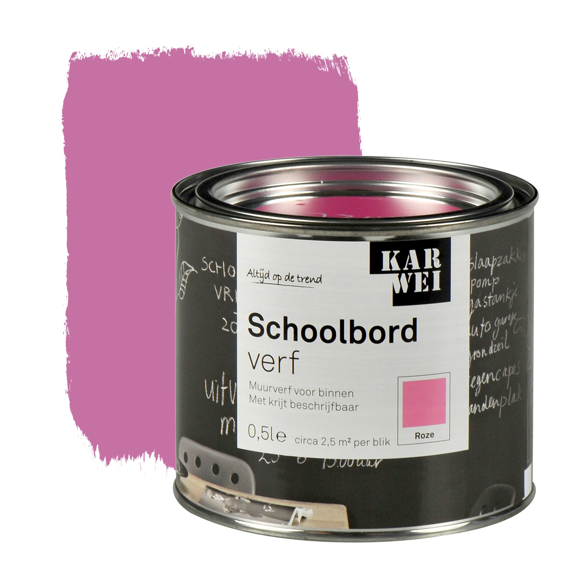 Karwei Schoolbordverf Mat Roze 500 Ml karwei kopen in de aanbieding