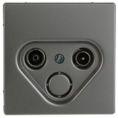 Merten D-Life stopcontact coax edelstaal