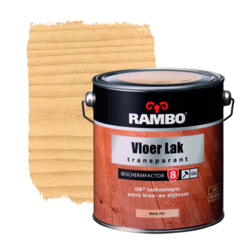 Rambo vloerlak waterbasis blank transparant 2,5 l