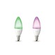 Philips Hue kaars 6W E14 color 2 stuks