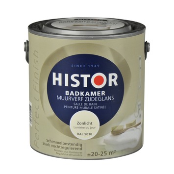 Histor Perfect Finish muurverf badkamer zijdeglans zonlicht 2,5 l