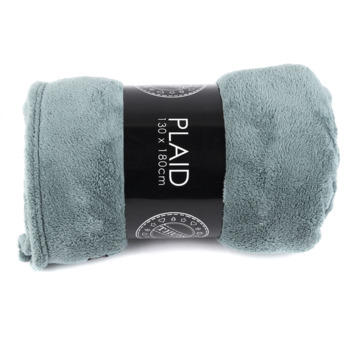 Plaid Fleece 130x180 Grijsgroen