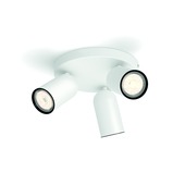 Philips Pongee Opbouwspot Zwart - Hue White - 4 Spots - Lichtbron Inbegrepen