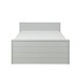 WOOOD bed Dennis (extra breed) 73x126x219 cm, beton grijs