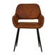 WOOOD eetkamerstoel Jelle in lederlook kleur cognac bruin 80x60x57 cm. Per 2 stuks