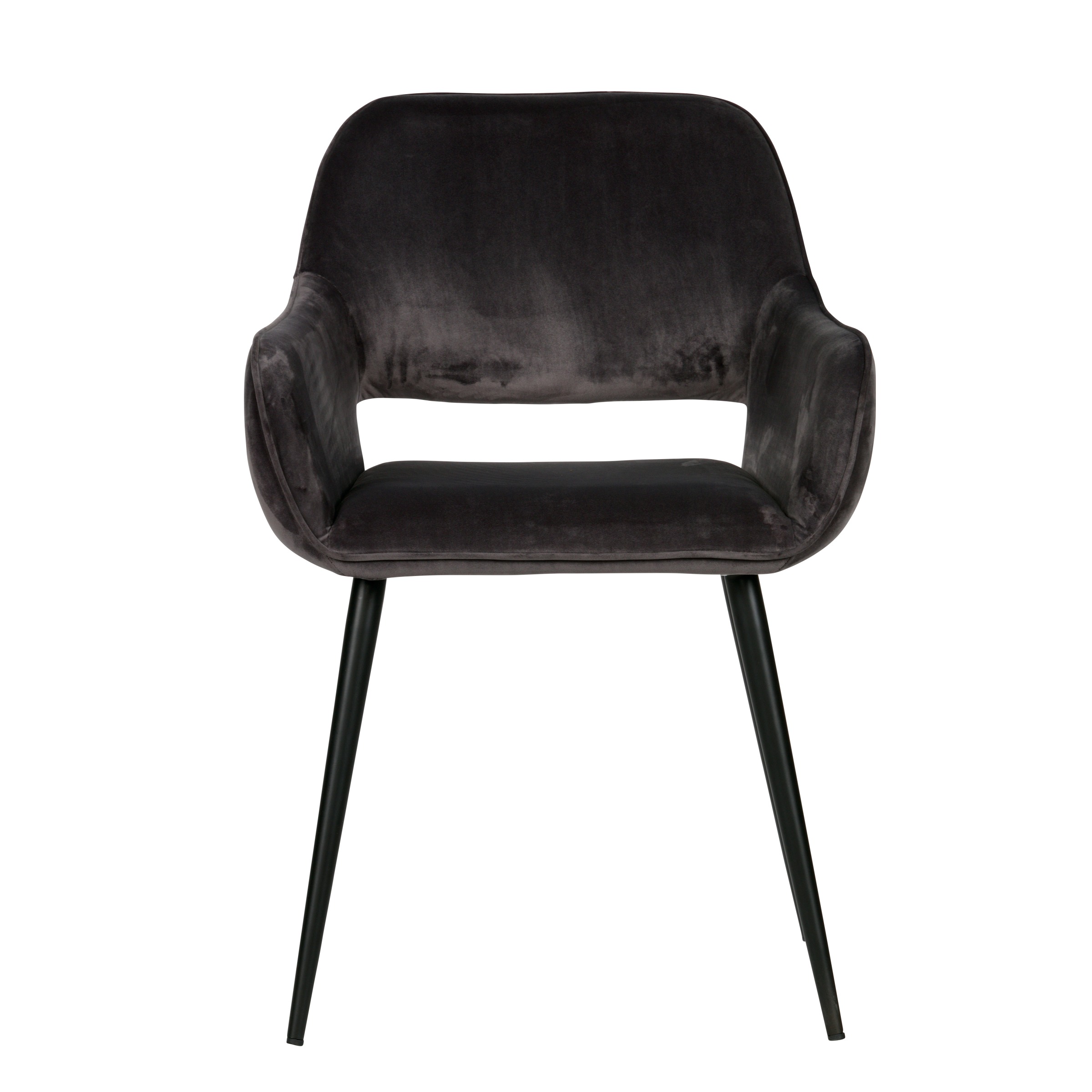 Woood Eetkamerstoel Jelle Antraciet Grijs Fluweel 80X60X57 Cm Per 2 Stuks woood kopen in de aanbieding