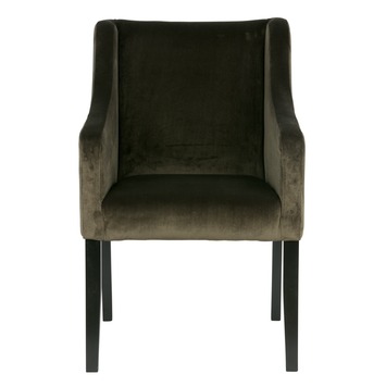 WOOOD eetkamerstoel Liz warmgroen fluweel 84x57x65 cm