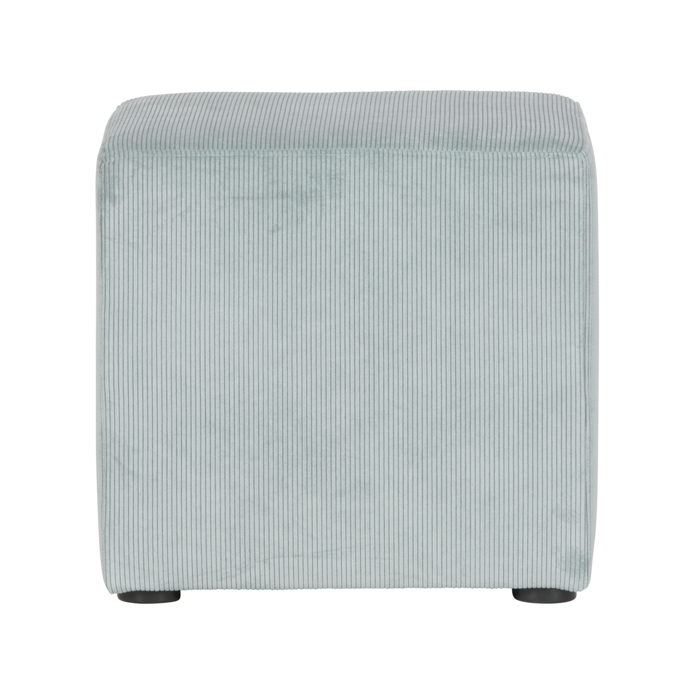 Woood Poef Halifax Poederblauw Ribcord woood kopen in de aanbieding