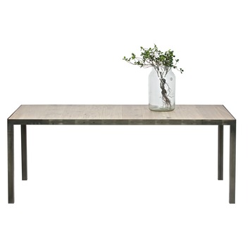 WOOOD eettafel Nout eiken in whitewash gelakt 216x90x76,5 cm