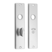 Schild met deurslot voor wc rechthoek 63/8mm aluminium