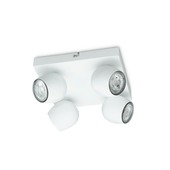 Opbouwspot Bola GU10 LED 4X3W 250LM WIT