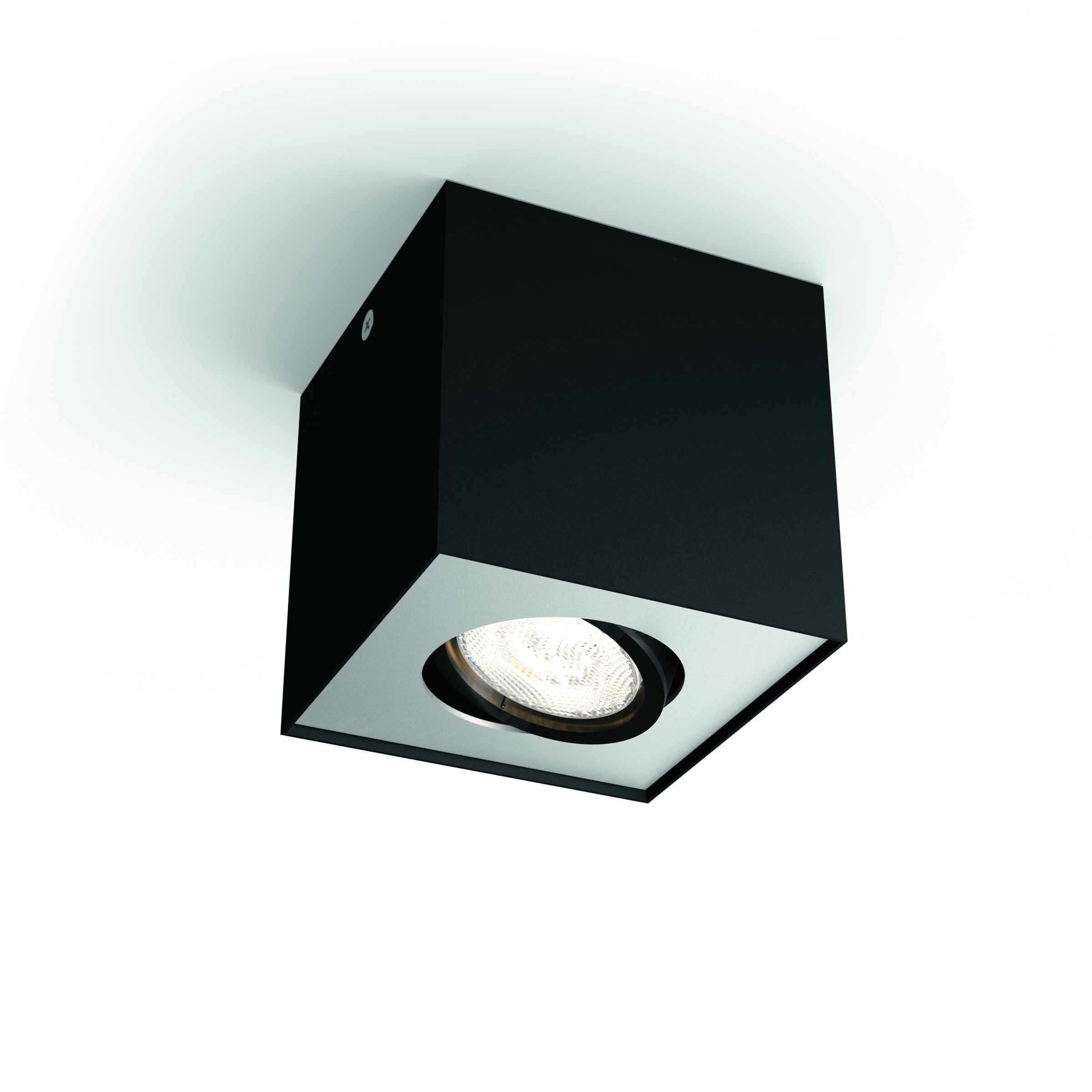 Philips Opbpouwspot Box Zwart Incl 1X Led 45W Warmglow Dimbaar philips kopen in de aanbieding