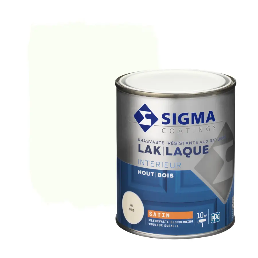 Sigma Interieur binnenlak zijdeglans RAL 9010 zuiverwit 750 ml