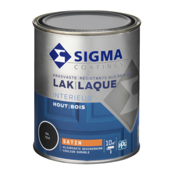 Sigma Houtlak Interieur Zijdeglans RAL 7016 Antracietgrijs 750 Ml | Karwei