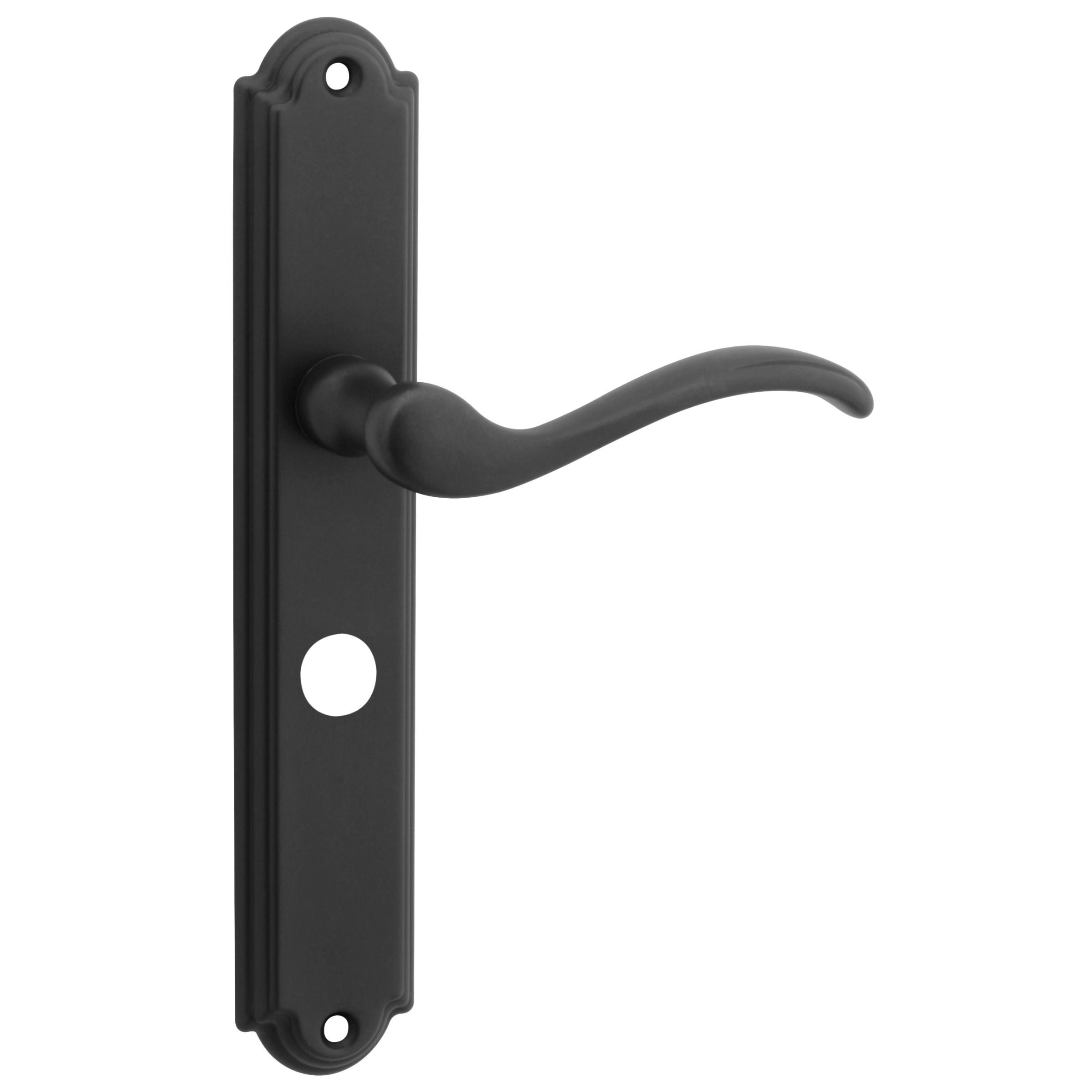 Karwei Tiago Deurkrukset Met Slotgat Voor Wc 638Mm Zwart karwei kopen in de aanbieding