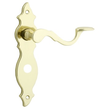 KARWEI deurkruk Posthoorn met slotgat voor WC 63/8 mm messing