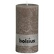 Bolsius stompkaars rustiek taupe 200x100