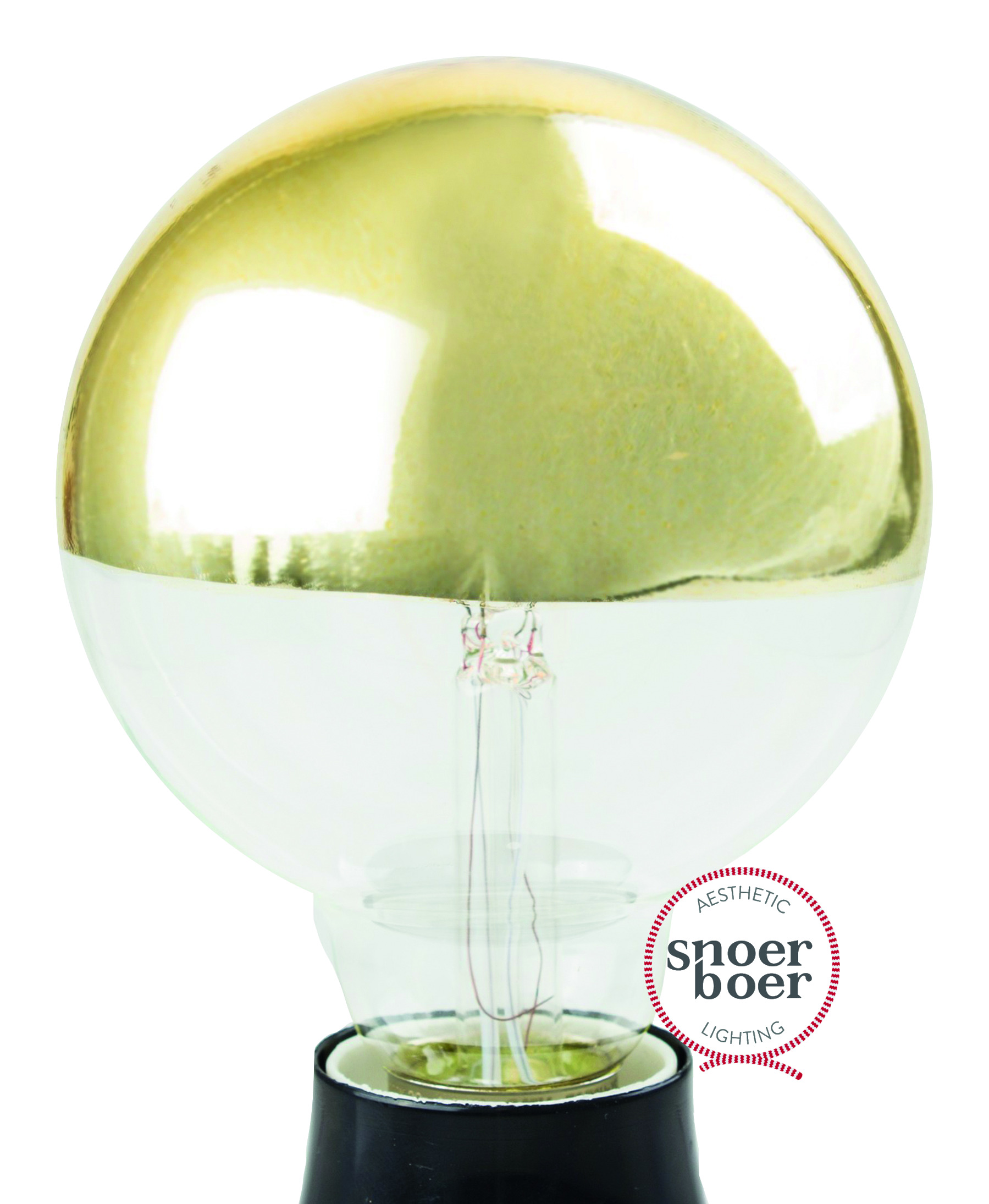 Snoerboer Led Kopspiegel Goud 95Mm E27 4W 20W Dimbaar snoerboer kopen in de aanbieding