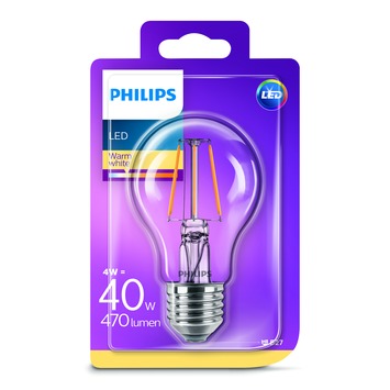 Philips ledlamp filament peer E27 4,3W
