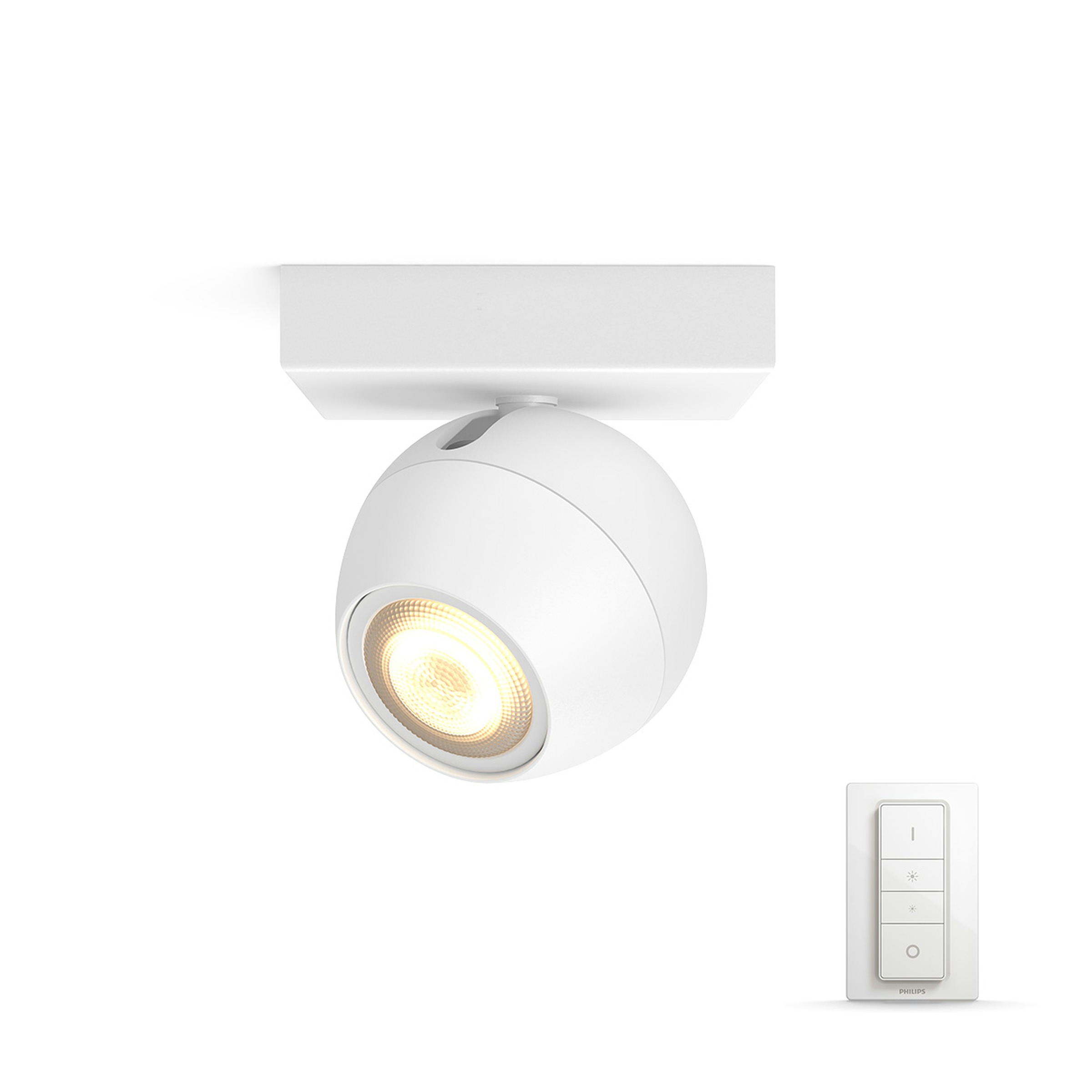 Philips Hue White Ambiance Spot Buckram Wit philips hue kopen in de aanbieding