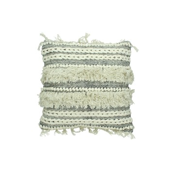Kussen versie 1 streep wit en grijs 45x45cm