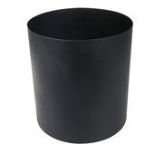 Zwarte bloempot buiten