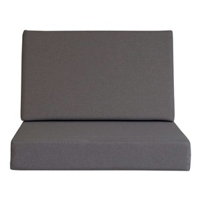 Kussenset Recht Taupe rug- & zitkussen