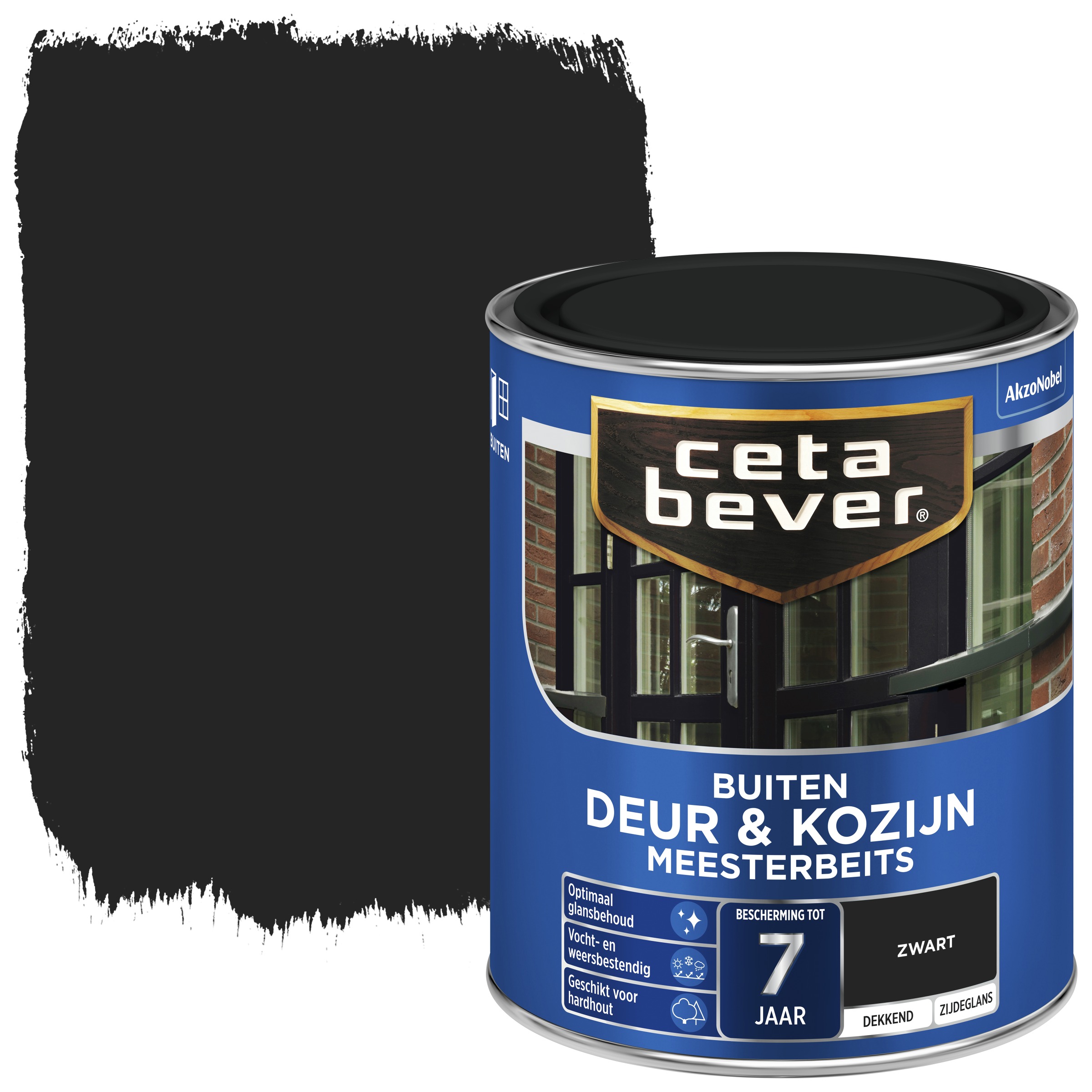Cetabever Meesterbeits Deur Kozijn Dekkend Zwart Zijdeglans 750 Ml cetabever kopen in de aanbieding