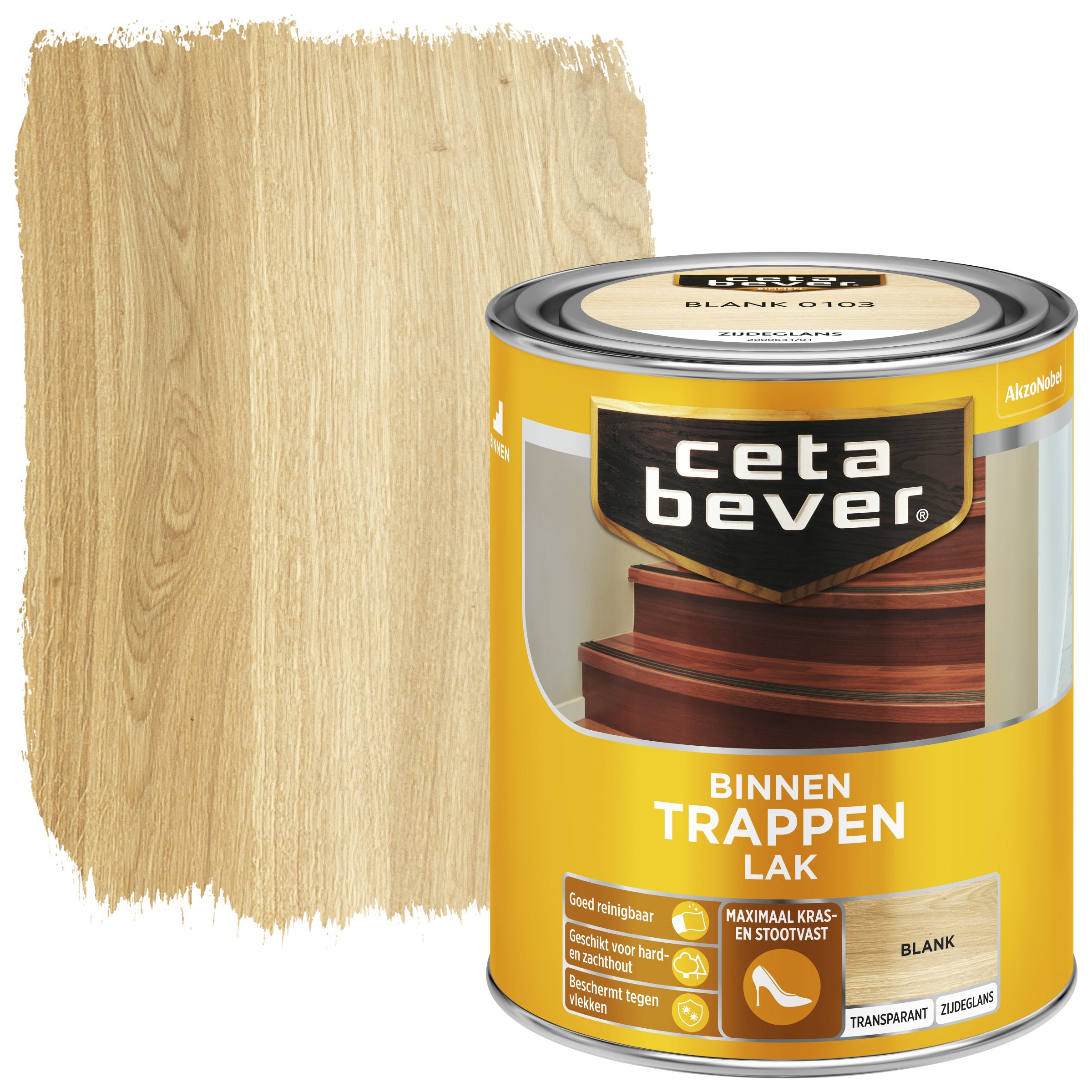 Cetabever Trappenlak Transparant Blank Zijdeglans 750 Ml cetabever kopen in de aanbieding
