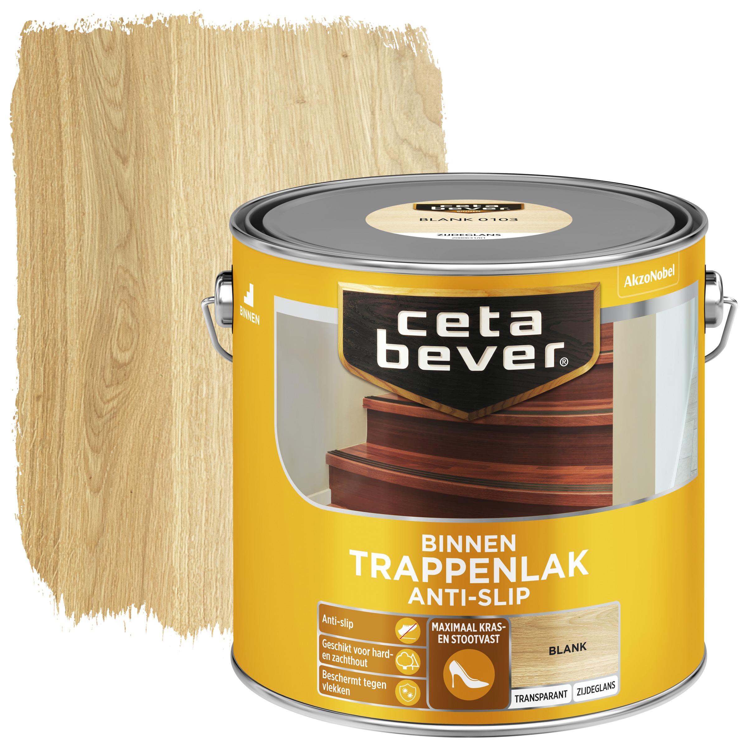 Cetabever Trappenlak Antislip Transparant Blank Zijdeglans 25 cetabever kopen in de aanbieding
