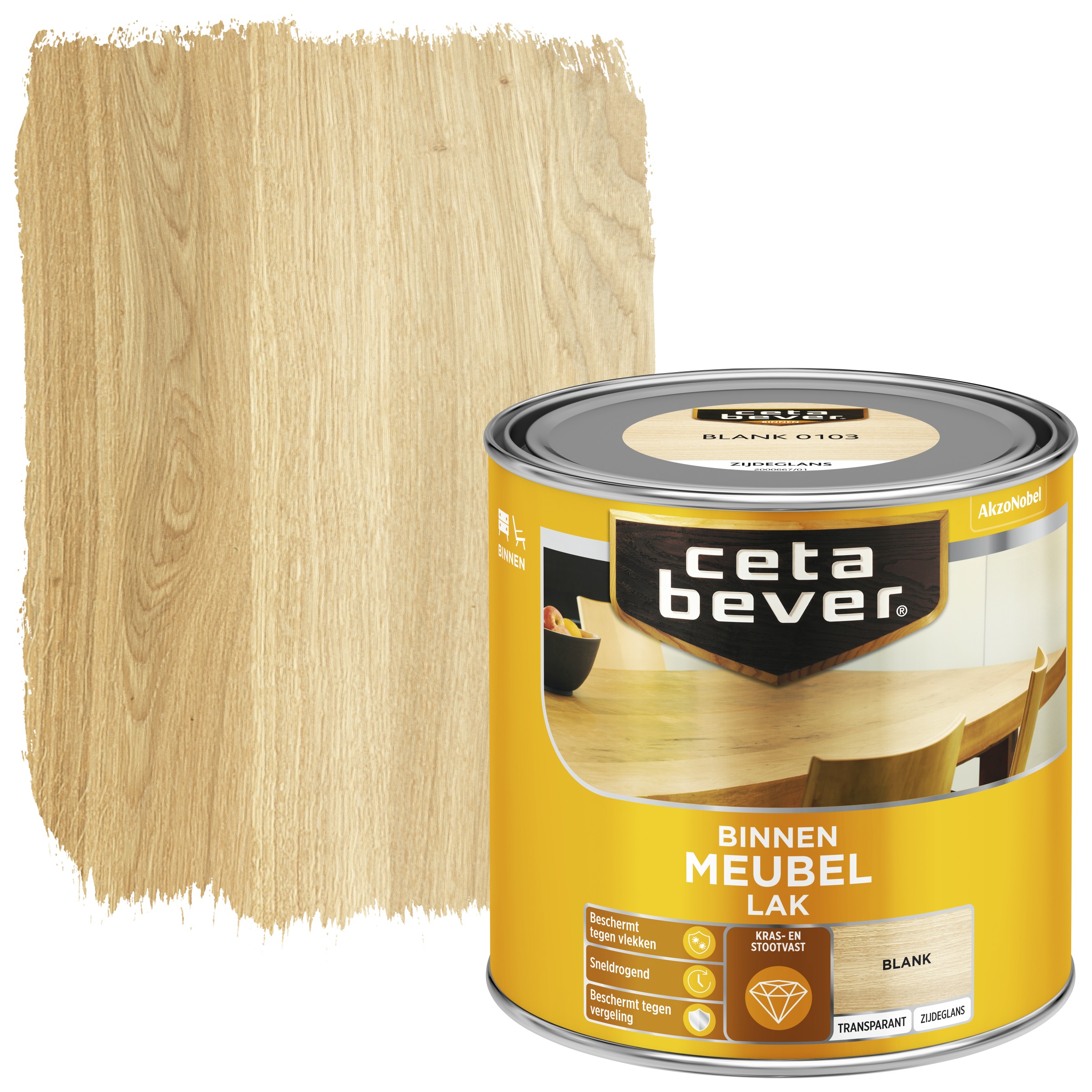 Cetabever Meubellak Transparant Blank Zijdeglans 250 Ml cetabever kopen in de aanbieding