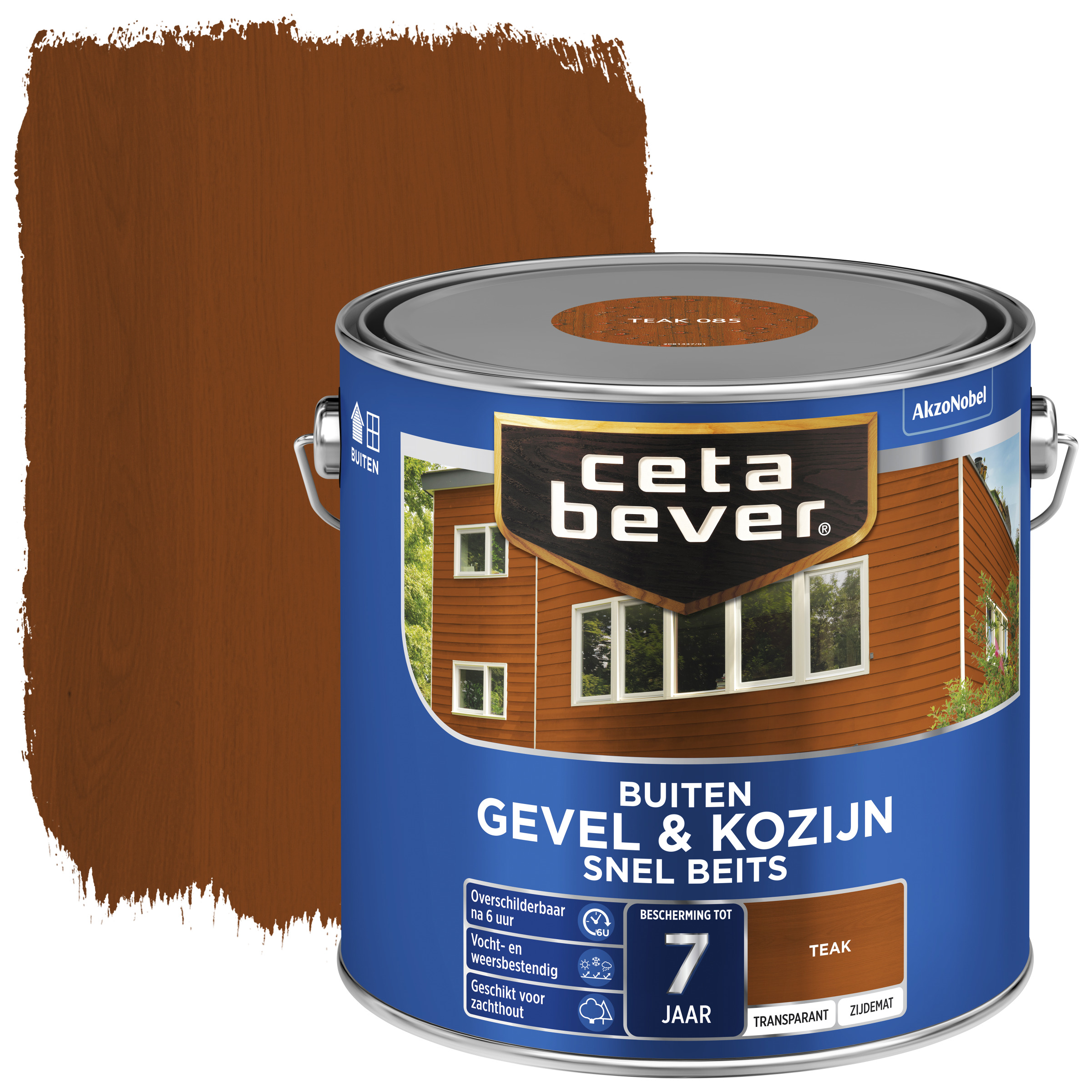 Cetabever Snel Beits Gevel Kozijn Transparant Teak Zijdemat 25 cetabever kopen in de aanbieding