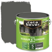 CetaBever Tuinbeits Schuur & Tuinhuis zijdeglans dekkend antraciet 2,5 liter
