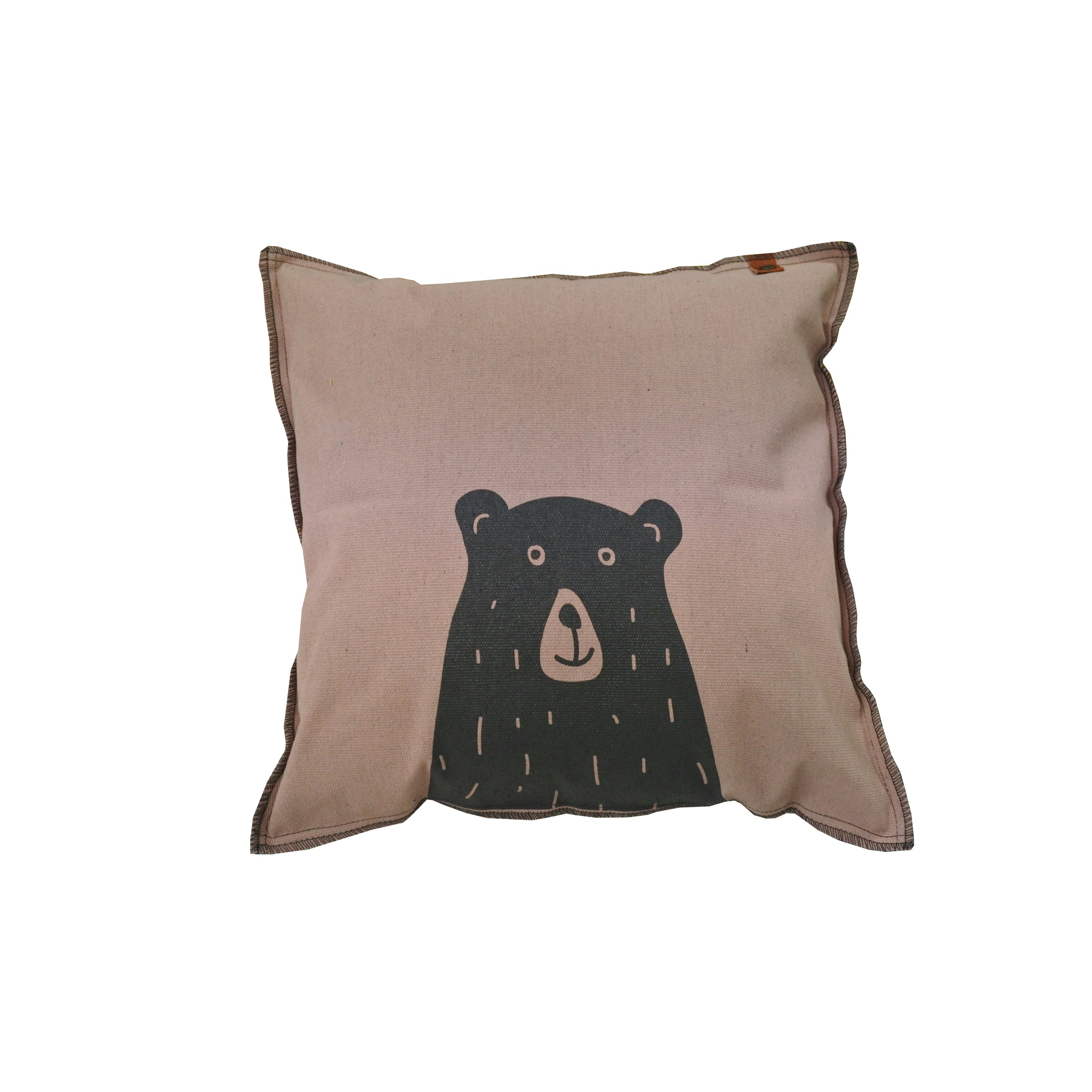 Overseas Kussen Sammy Canvas Beer Print Blush 45X45 overseas kopen in de aanbieding