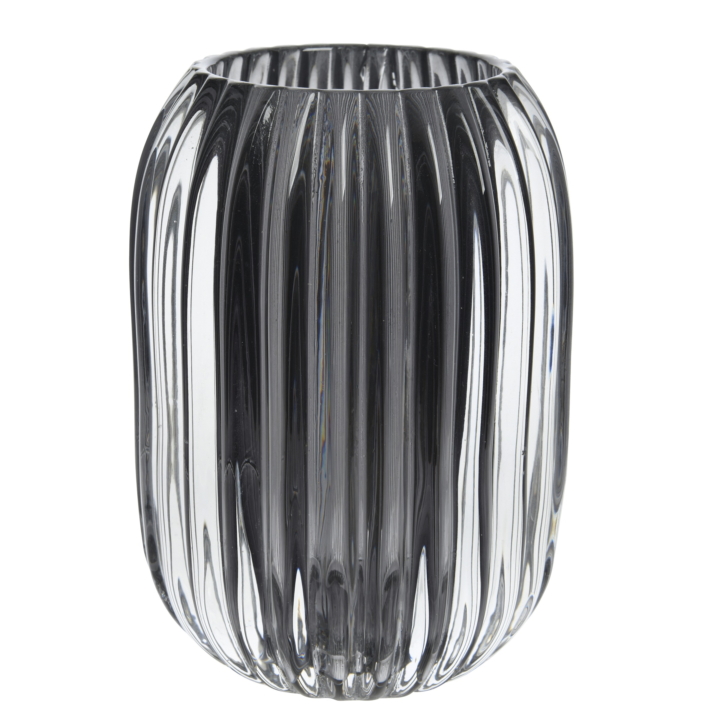 Theelichthouder Glas Donker Grijs 13X94X94 huismerk kopen in de aanbieding