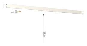 Artiteq Click Rail schilderij ophangsysteem compleet 6 meter wit RAL 9016 overschilderbaar