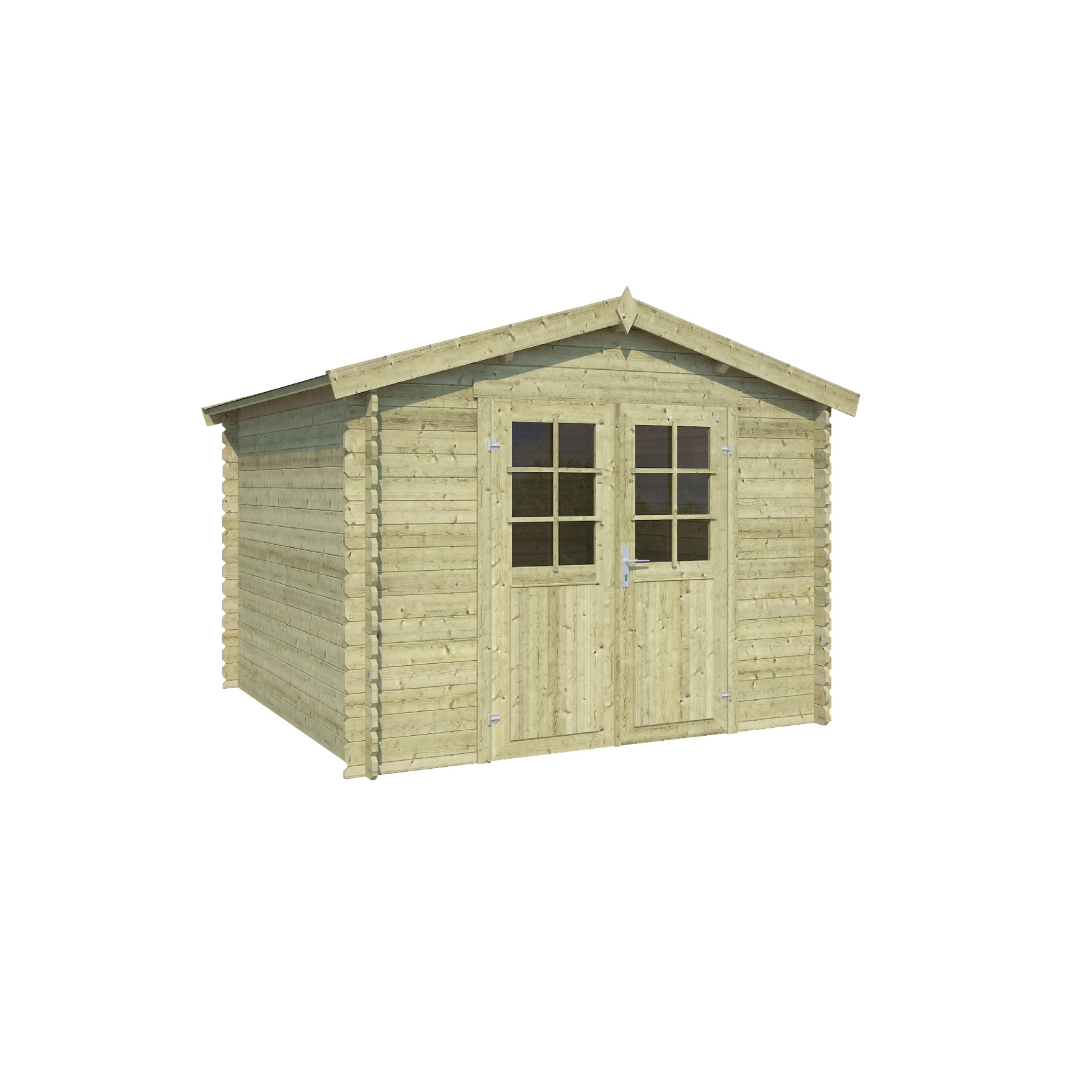 Tuinhuis Narcis Geimpregneerd Hout Groen 295X295 huismerk kopen in de aanbieding