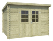 Tuinhuis Fresia 2 vurenhout geïmpregneerd 269 x 295 cm