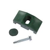 Giardino klem voor vierkante paal groen 10 stuks