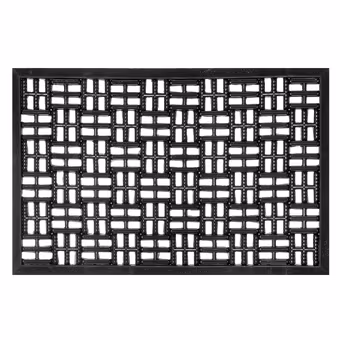 Deurmat 50x80 rubber zwart