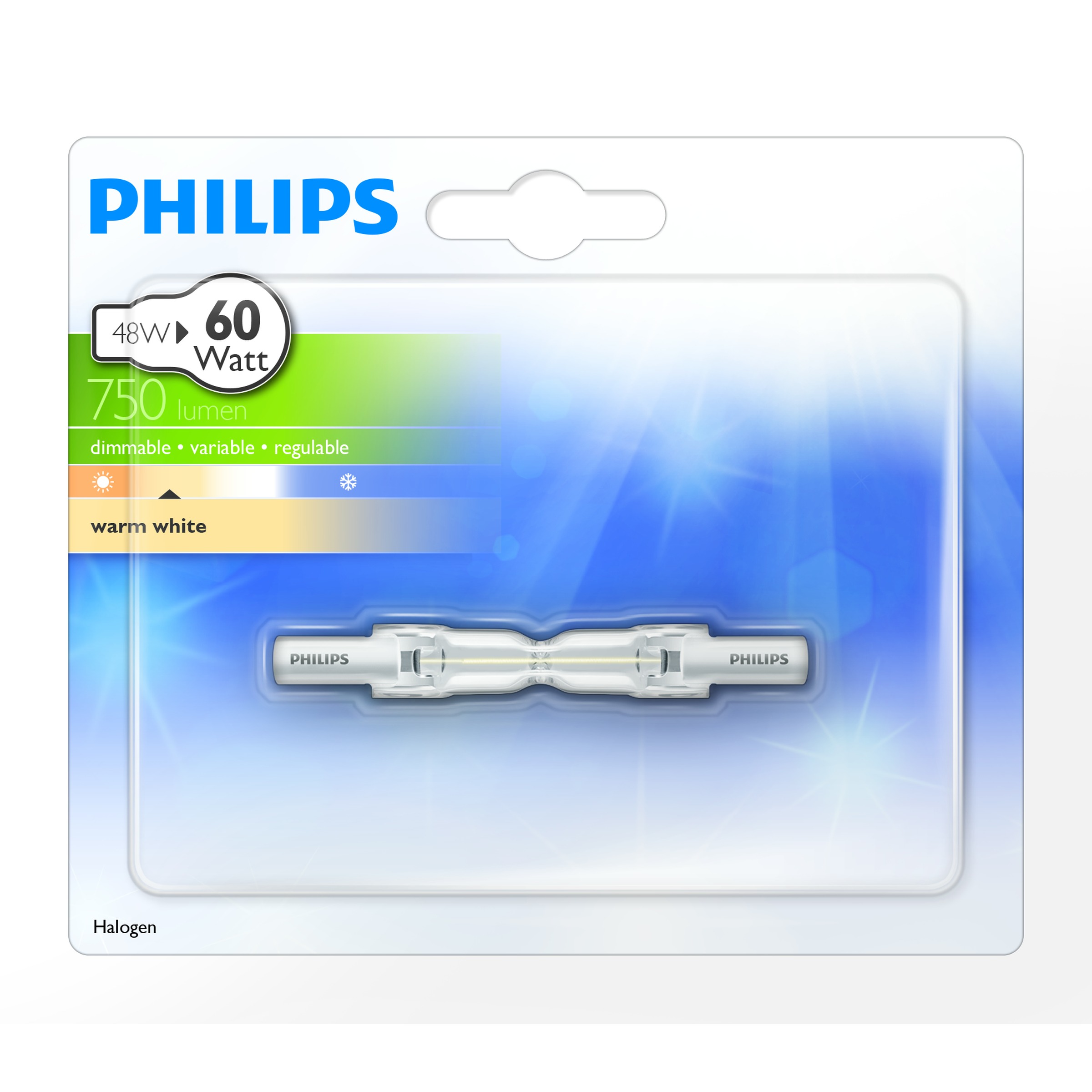 Philips Ecohalo Halogeenbuis Helder R7S 48W philips kopen in de aanbieding