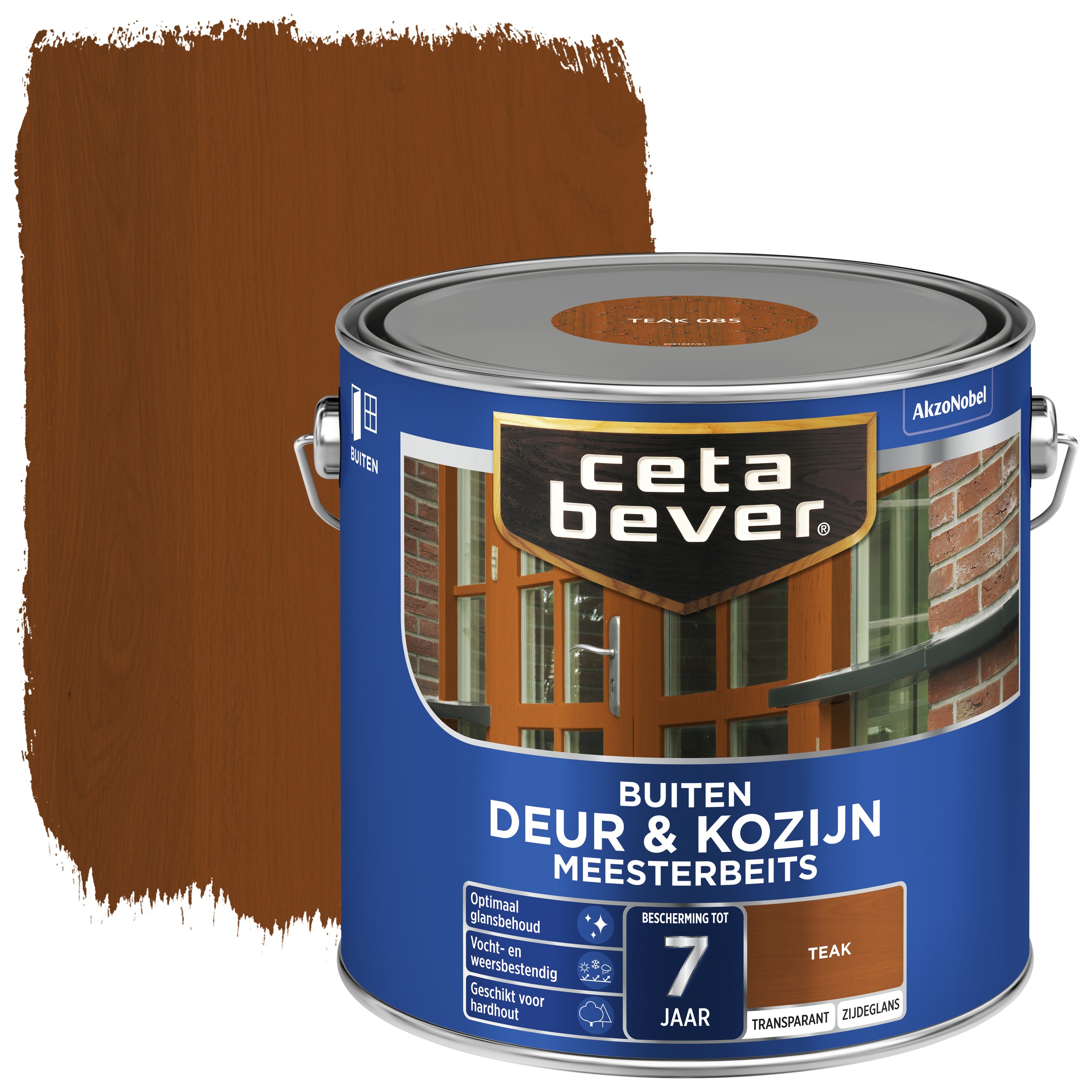 Cetabever Meesterbeits Deur Kozijn Transparant Teak Zijdeglans 25 cetabever kopen in de aanbieding