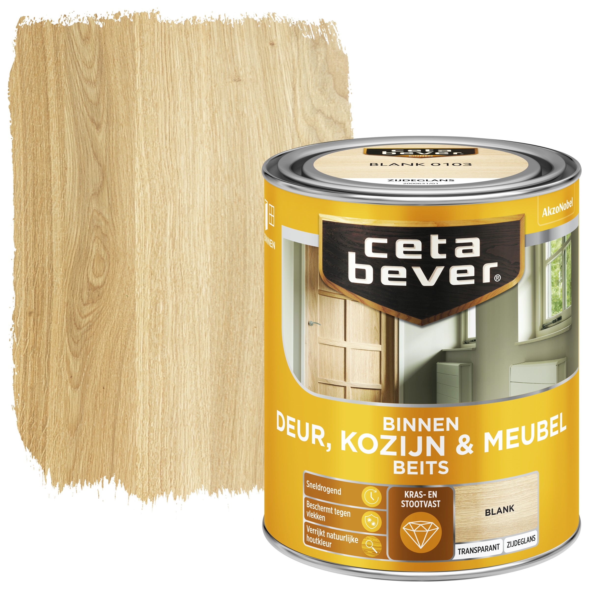Cetabever Binnenbeits Deur Kozijn En Meubel Transparant Blank Zijdeglans 750 Ml cetabever kopen in de aanbieding