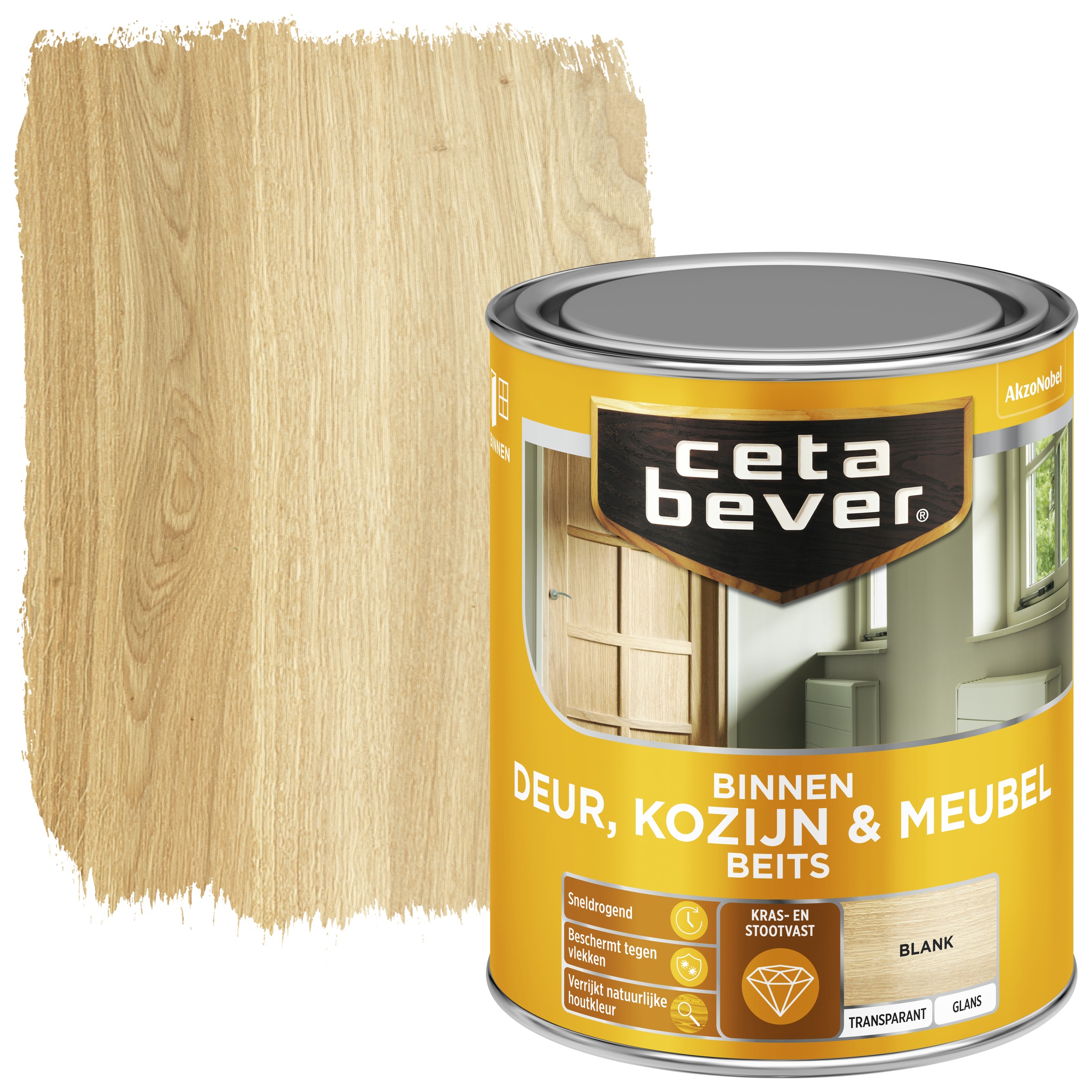 Cetabever Binnenbeits Deur Kozijn Meubel Transparant Blank Glans 750 Ml cetabever kopen in de aanbieding