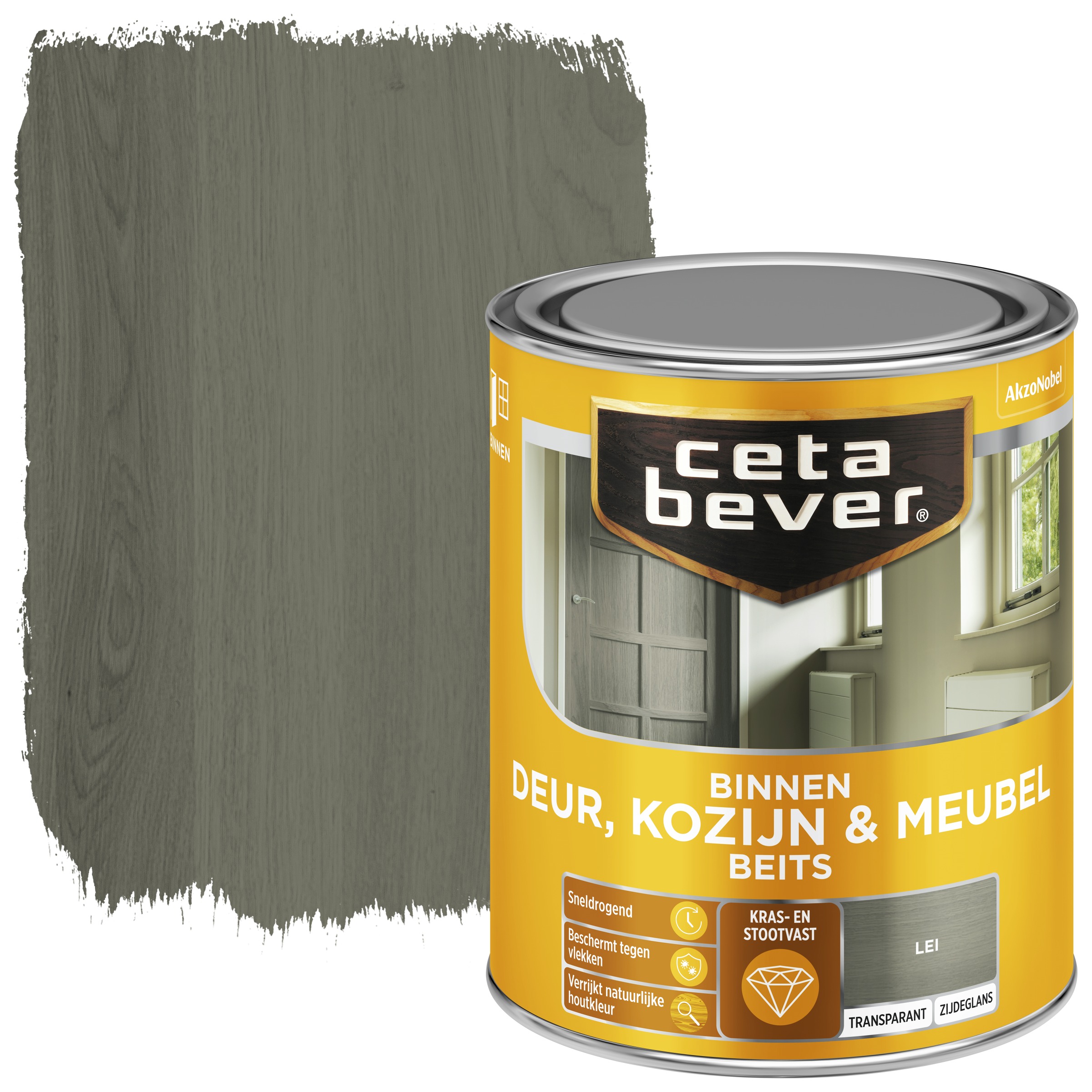 Cetabever Binnenbeits Deur Kozijn En Meubel Transparant Lei Zijdeglans 750 Ml cetabever kopen in de aanbieding