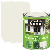 CetaBever Tuinbeits Schuur & Tuinhuis zijdeglans dekkend RAL 9010 gebroken wit 750 ml
