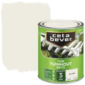CetaBever Tuinhoutbeits zijdeglans dekkend RAL 9010 gebroken wit 750 ml