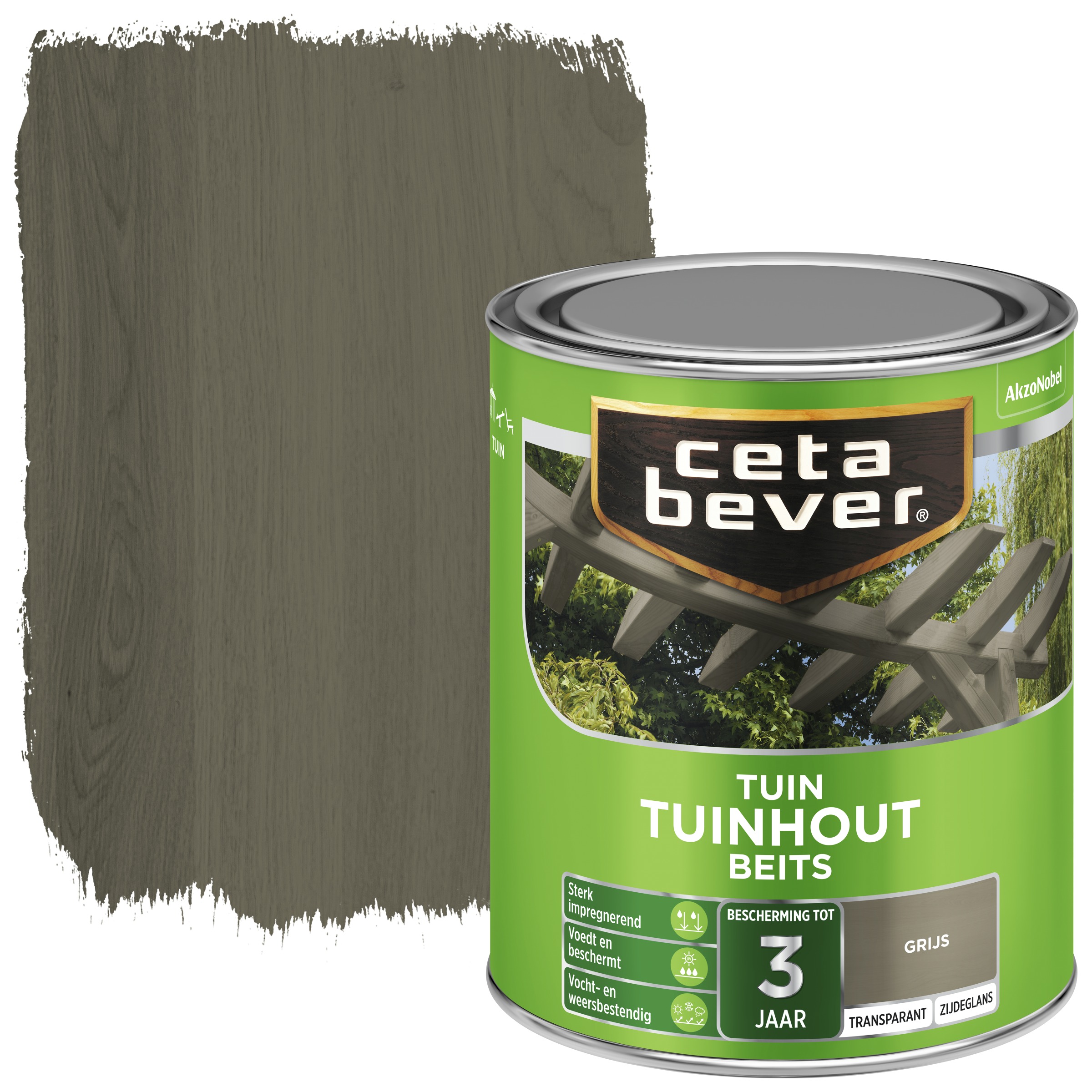 Cetabever Tuinhoutbeits Transparant Grijs Zijdeglans 750 Ml cetabever kopen in de aanbieding