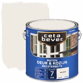 CetaBever Meesterbeits Deur & Kozijn zijdeglans dekkend RAL 9010 gebroken wit 2,5 liter
